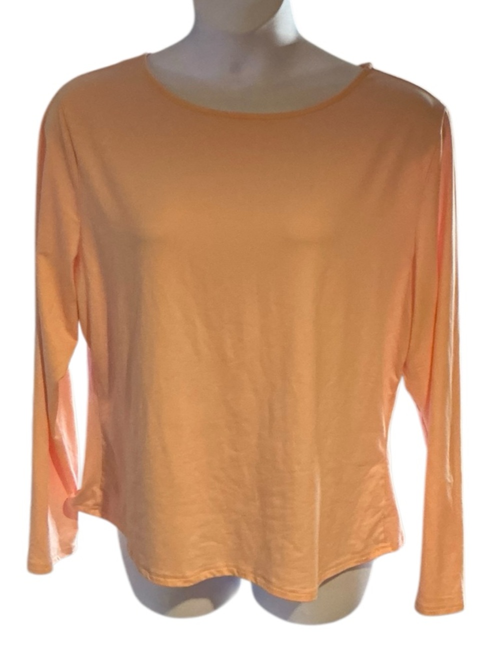Amazon Women's Long-Sleeve Crewneck Top in Light Peach